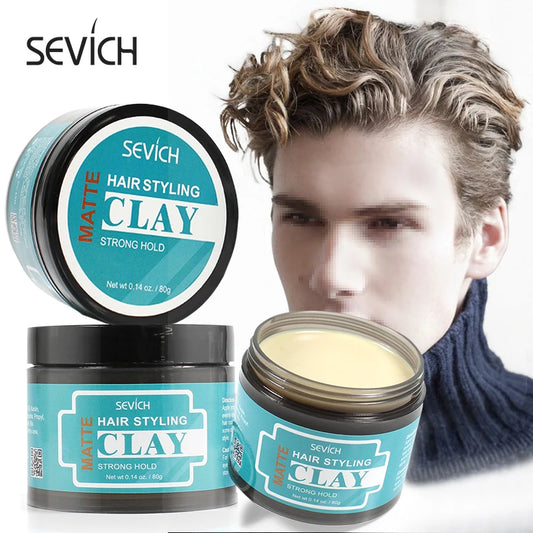 Sevich Matte Strong Hold Hair Styling Clay Gel for Men Hairstyles Wax Matte Finished Molding Cream Natural Styling Hair Clay