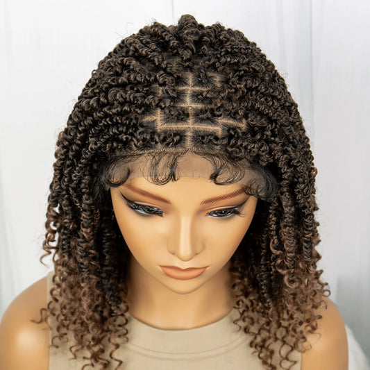 Synthetic Lace Front Twist Spring Wig with Baby Hair for Black Women